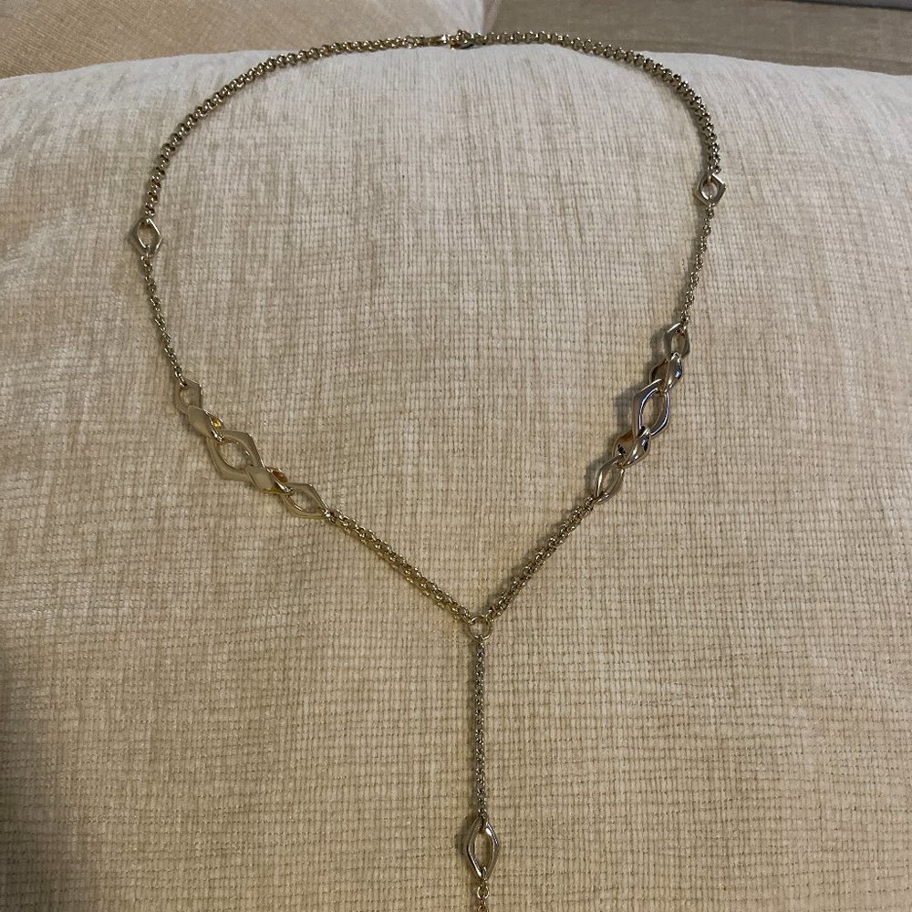 Chicos Long Gold Chain Necklace New with Tags